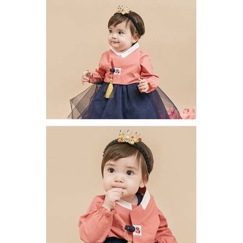 Turban Hanbok cho bê gái - Made in Korea