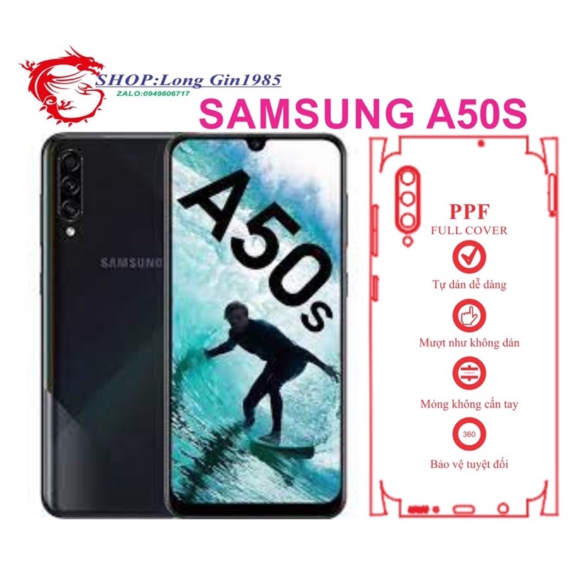 Samsung A50S miếng dán trong Ppf mặt sau và mặt trước chống va đập tốt chống trầy xước