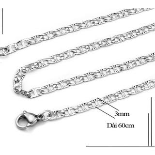 Dây chuyền nam inox móc máy thời trang