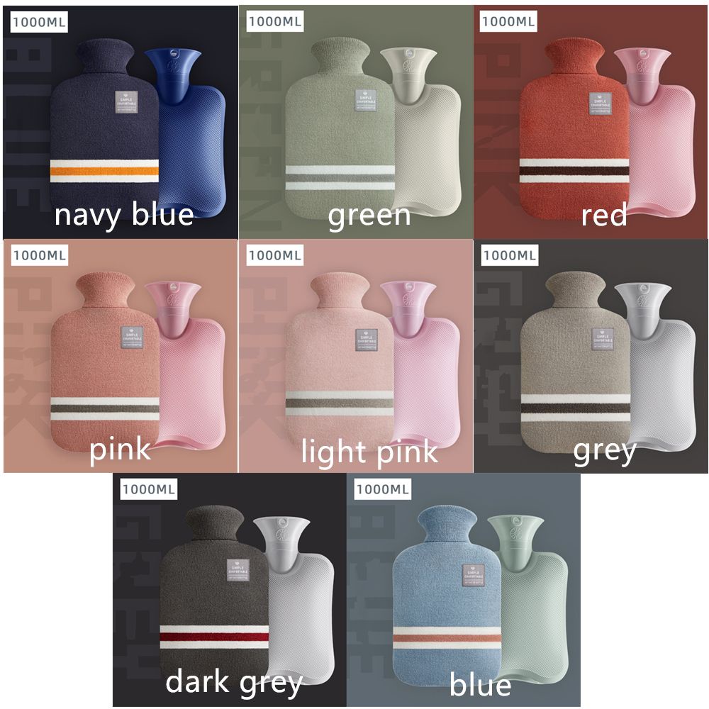 CHOOKEY Túi sưởi ấm mini di động bằng silica gel có vỏ bọc bình nước nóng lạnh nhiều màu sắc cho phòng khách
