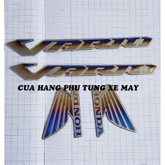 Trọn bộ tem Vario + cánh chim Honda xi titan cao cấp