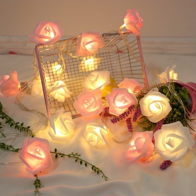 Dây đèn LED trang trí nội thất hình hoa hồng