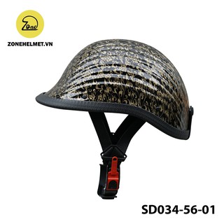 Nón bảo hiểm nửa đầu sơn nhúng cao cấp - Mẫu mới họa tiết độc lạ kiểu dáng hiện đại