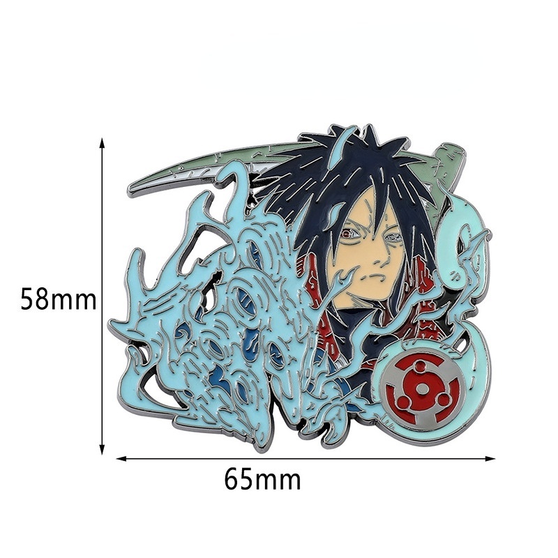 Huy Hiệu Cài Áo Kim Loại Hình Naruto Kakashi Itachi Sasuke