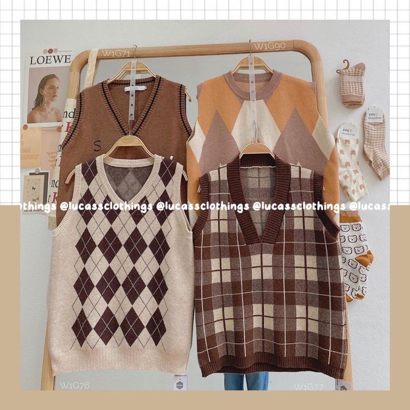 Áo gile len, Áo len hàn 2hand