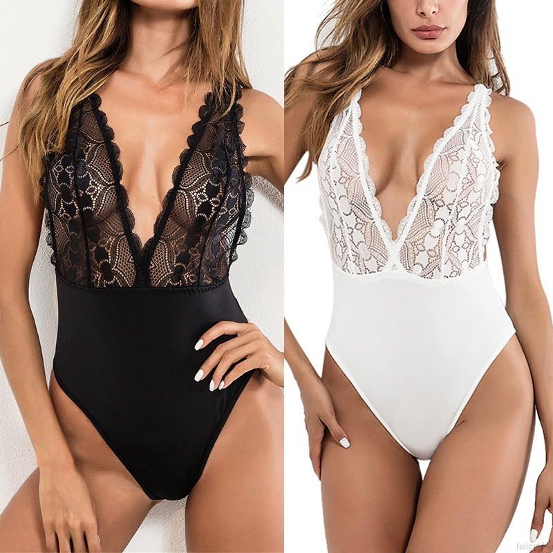 Bodysuit ren 1 mảnh gợi cảm quyến rũ cho nữ | BigBuy360 - bigbuy360.vn