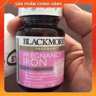 Viên uống bổ sung sắt cho bà bầu Pregnancy Iron Blackmores Úc 30 viên #DuyNam