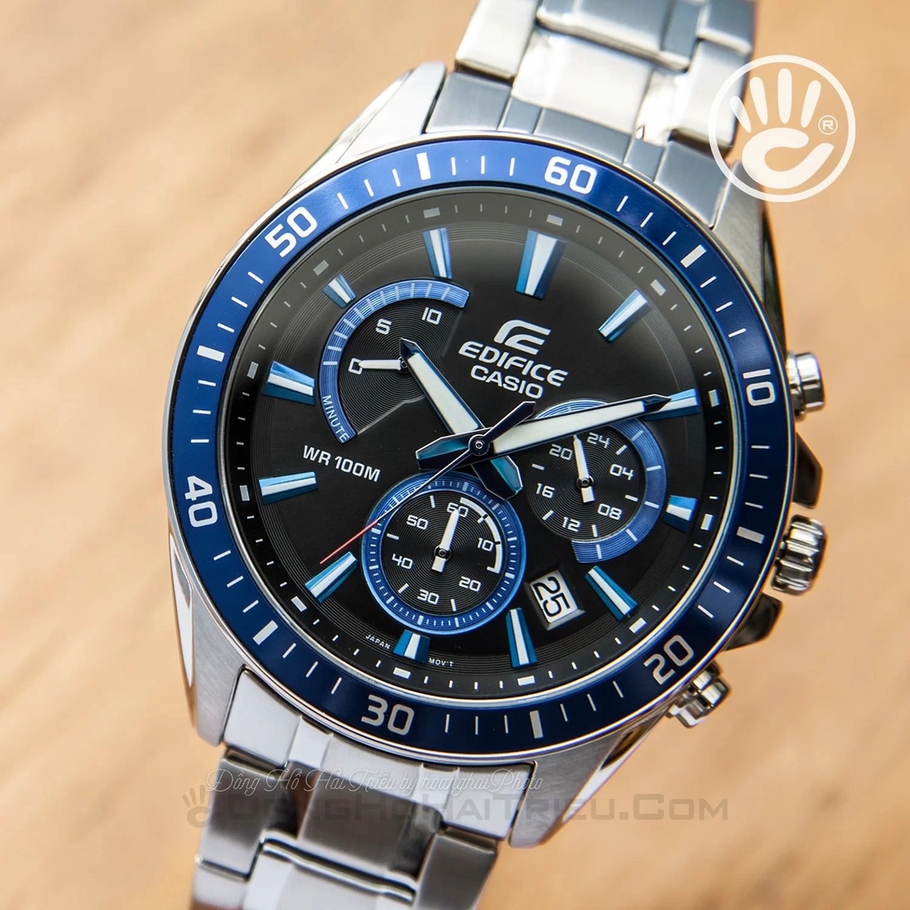 Đồng hồ nam Casio EDIFICE EFR-552D-1A2VUDF dây kim loại mặt xanh navy size 42mm chính hãng
