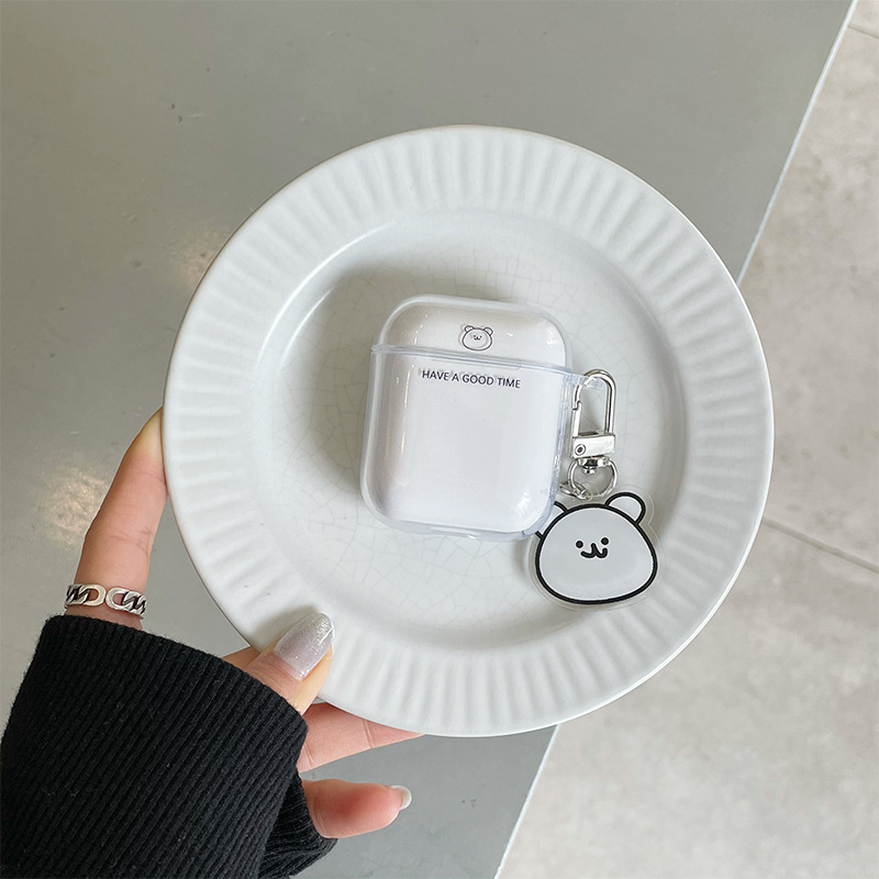 Vỏ Airpod 1/2/Pro bằng nhựa dẻo trong suốt hình Space Man hoạt hình