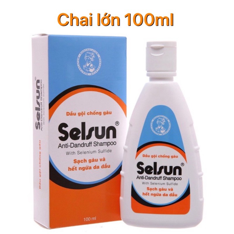 Dầu gội trị gàu và nấm selsun chai lớn 100ml