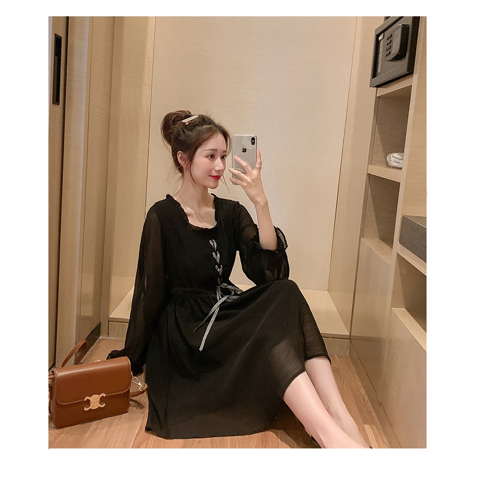 Váy Bầu Đầm Bầu Dài Tay A1736