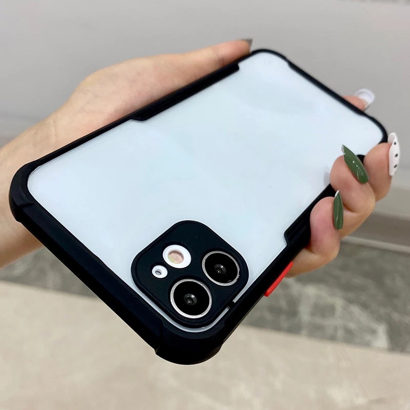 Ốp lưng iPhone 11, 12, 13 Pro Max [Xcase] viền nhựa dẻo CHỐNG SỐC - LƯNG TRONG SUỐT - Kính full 21D