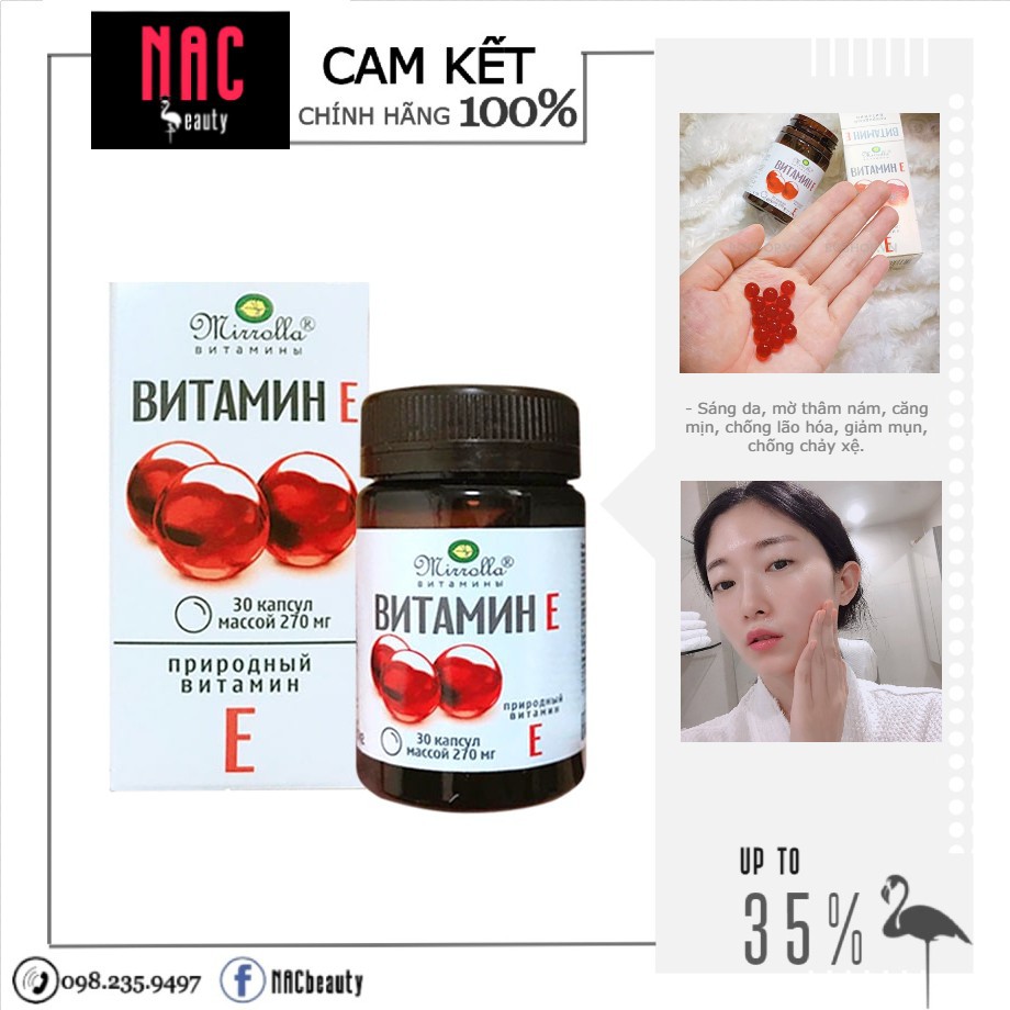 [Chính hãng] VIÊN UỐNG VITAMIN E ĐỎ NGA 30 VIÊN