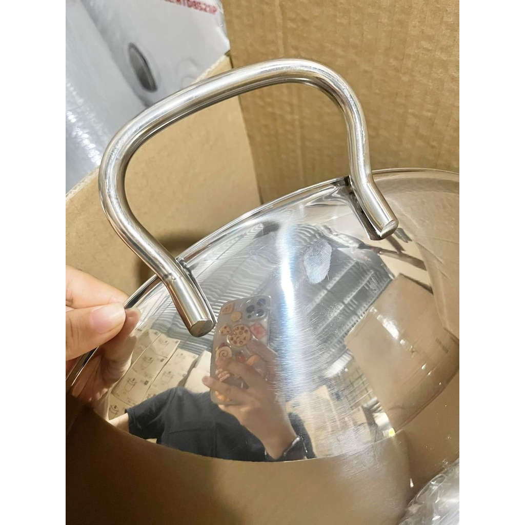 Chào Xào Inox 304 Thân Đúc Đáy Liền Fivestar Plus 36cm, HÀNG CHÍNH HÃNG FIVESTAR Bảo Hành 5 Năm