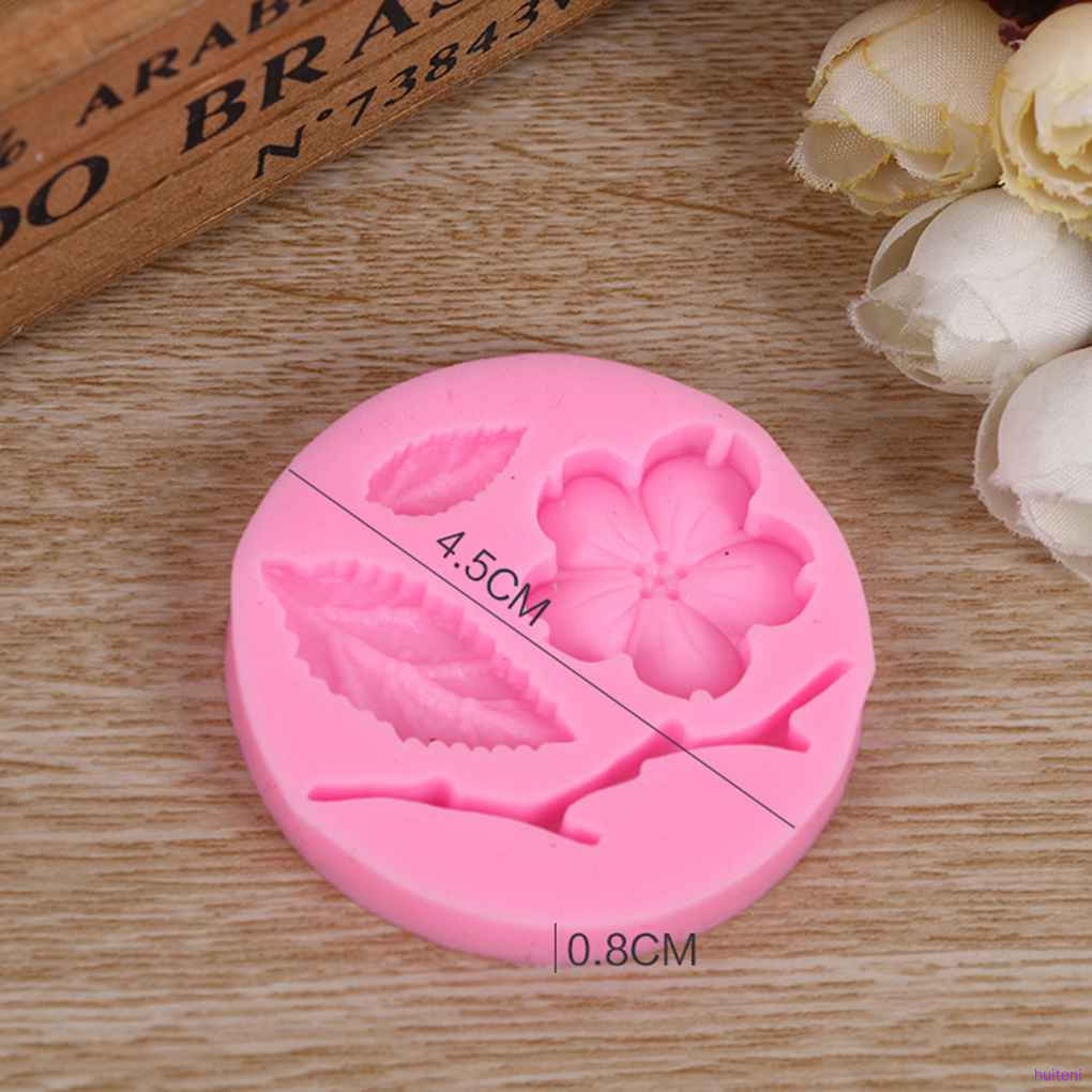 Khuôn Silicon Làm Bánh / Xà Phòng Đa Năng Hình Hoa Đào Xinh Xắn