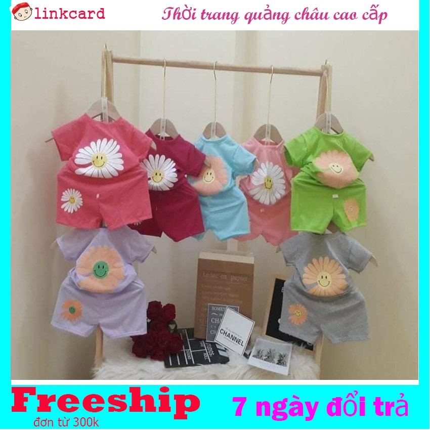 Bộ đồ bé gái mùa hè họa tiết hoa cúc dễ thương - đồ bé gái từ 8 đến 18kg - bộ bé gái chất cotton loại đẹp không chọn màu