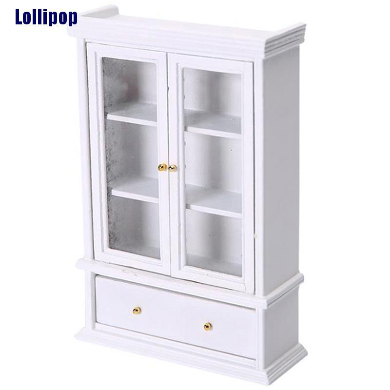 Tủ gỗ mini tỉ lệ 1: 12 trang trí nhà búp bê