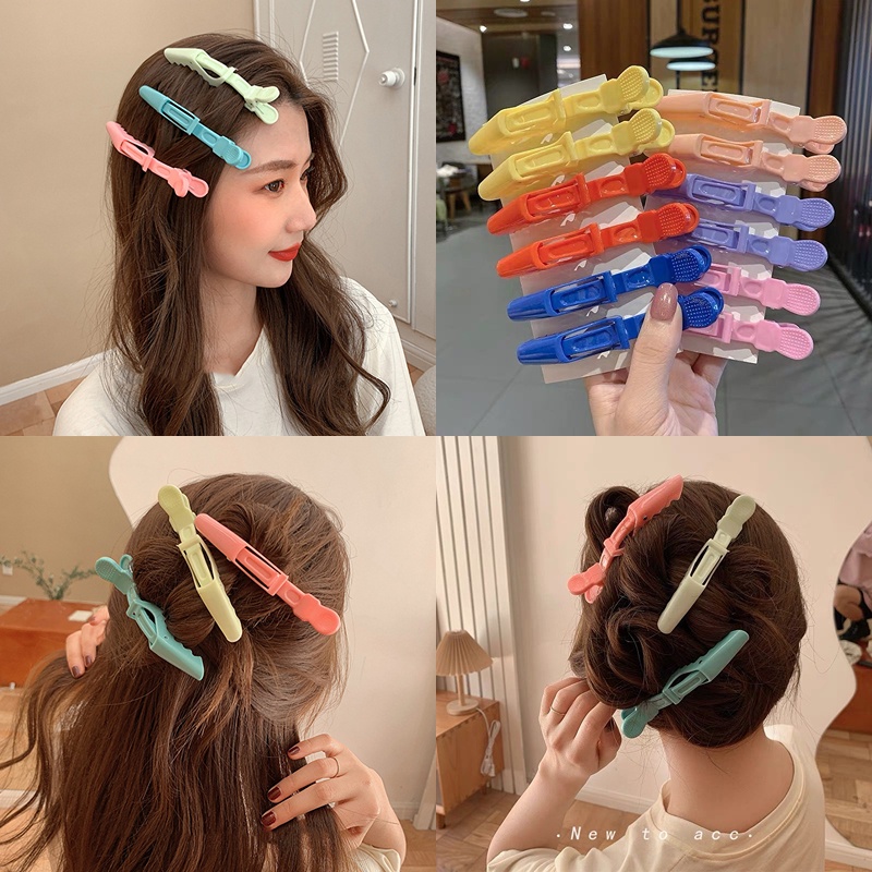 Kẹp Tóc Mỏ Vịt Không Đường May Tạo Kiểu Tóc Đặc Biệt
