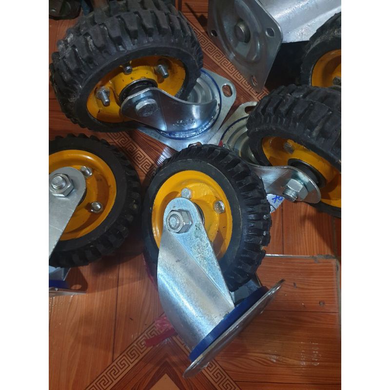 Bánh Xe Cao Su Xoay 360 Độ, Bánh Xe Chịu Trọng Tải Cao Loại 16cm×5cm