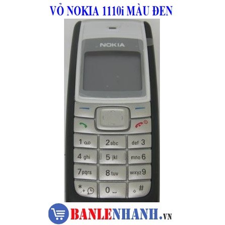 VỎ NOKIA 1110i MÀU ĐEN [VỎ ZIN, XỊN]