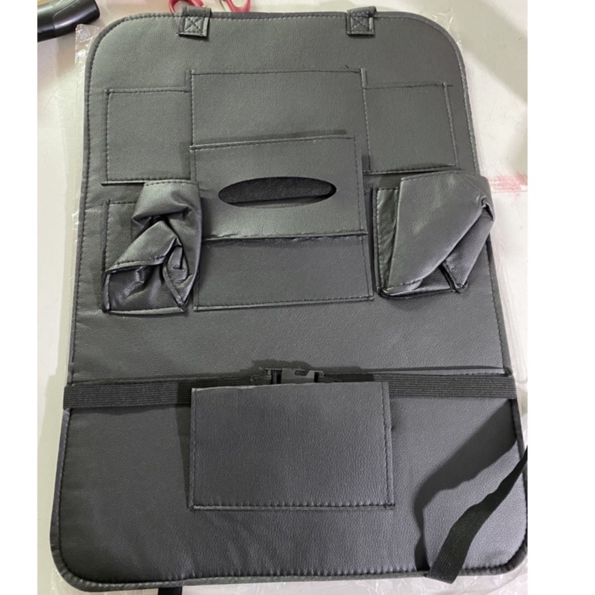 Túi da treo đồ sau ghế ô tô, túi để đồ đa năng