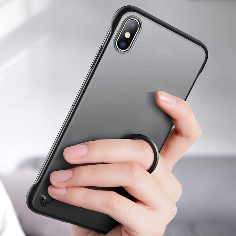 Ốp điện thoại PC mặt nhám không khung sang trọng gắn vòng dành cho Xiaomi Redmi Note 8 Note 8 Pro Note 7 9T 9SE K20 CC9