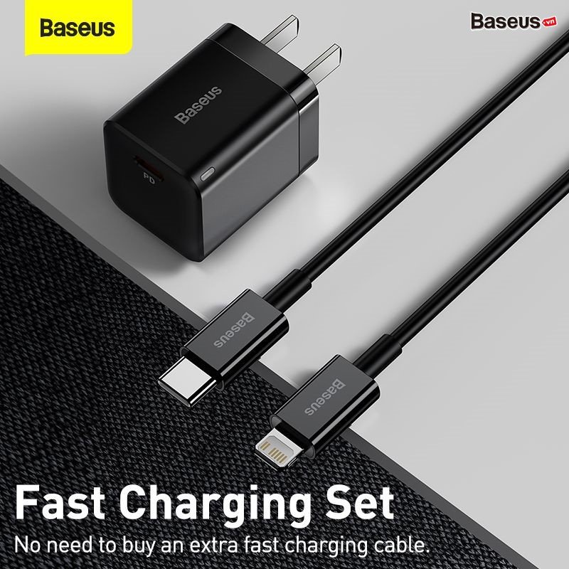 Củ Sạc Nhanh Nhỏ Gọn Baseus Super Si Pro Quick Charger 1c 20w