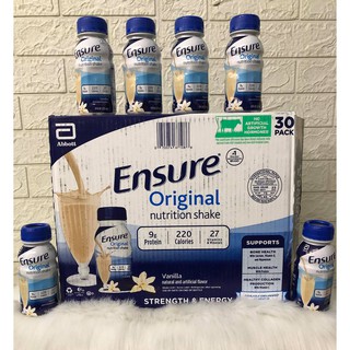 1 Thùng 30 chai SỮA ENSURE MỸ hương vani 237ml