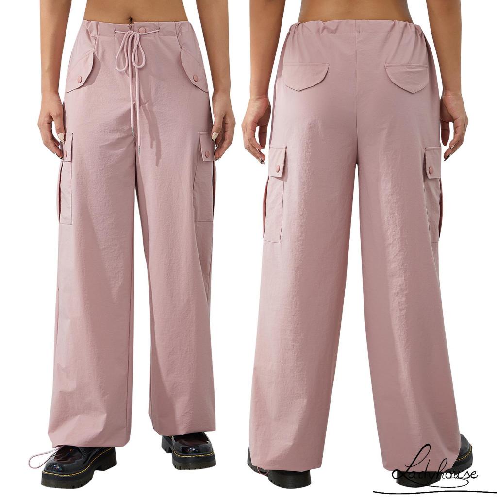 Quần ống rộng Màu Sắc Đơn Giản Thời Trang Cho Nữ