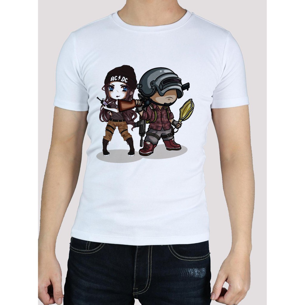 ÁO THUN NAM NỮ AT2378 PUBG GAME AC DC THỜI TRANG AOMI unisex PHONG CÁCH CÁ TÍNH ĐẸP