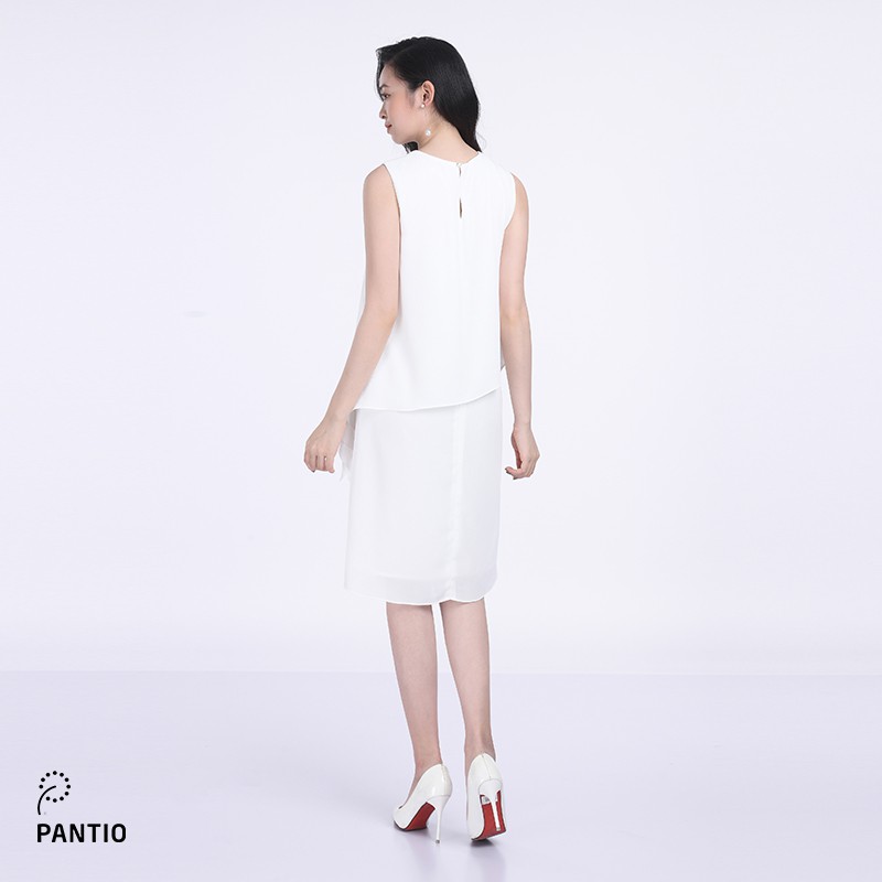 Đầm công sở chất liệu Chiffon, dáng suông không tay - FDC32525 - PANTIO