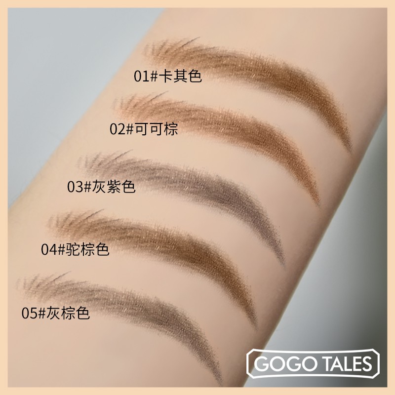 Chì kẻ mày cao cấp 2in1 GoGotales một đầu chì kẻ lông mày, 1 đầu bàn chải lông mày mã | BigBuy360 - bigbuy360.vn