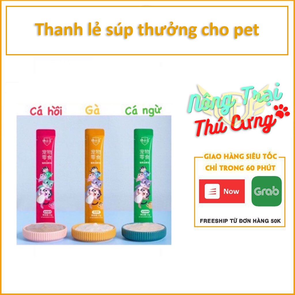 Súp thưởng cho mèo- Bổ sung dinh dưỡng Pett - 03 vị que 15g
