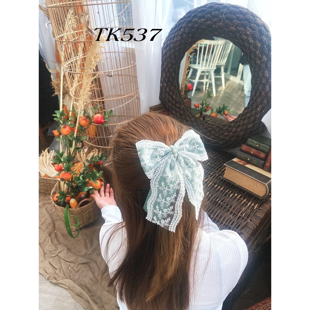 KẸP NƠ REN HOA SIÊU HOT - HÀNG THIẾT KẾ