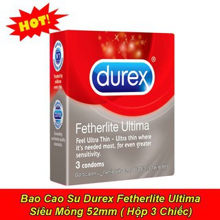 Bao Cao Su Durex Fetherlite Ultima Siêu Mỏng ( Hộp 3 Cái)