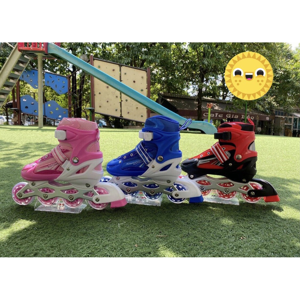 Giày Patin Phát Sáng 8 bánh xe hàng cao cấp giày tặng kèm phụ kiện bảo hộ