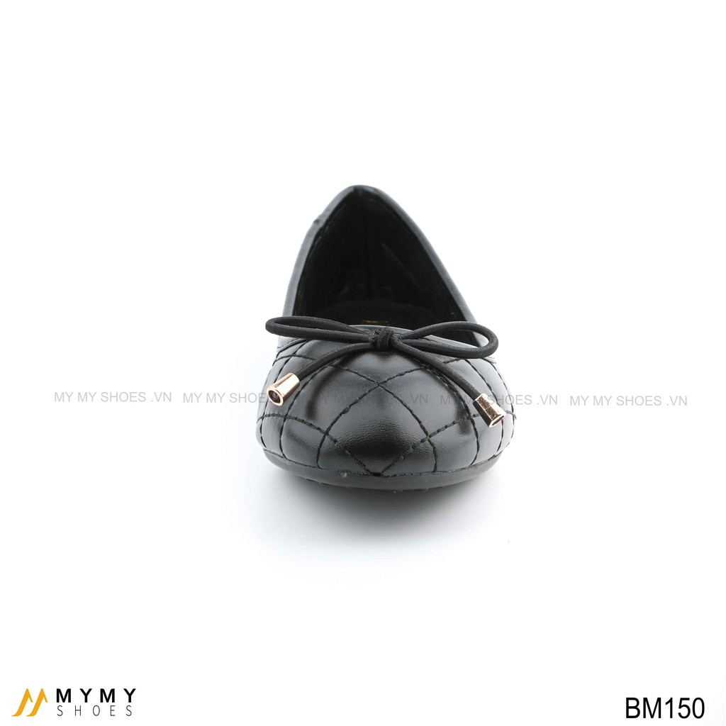 BM150 Giầy bệt da lì trần chỉ nơ chuông | BigBuy360 - bigbuy360.vn