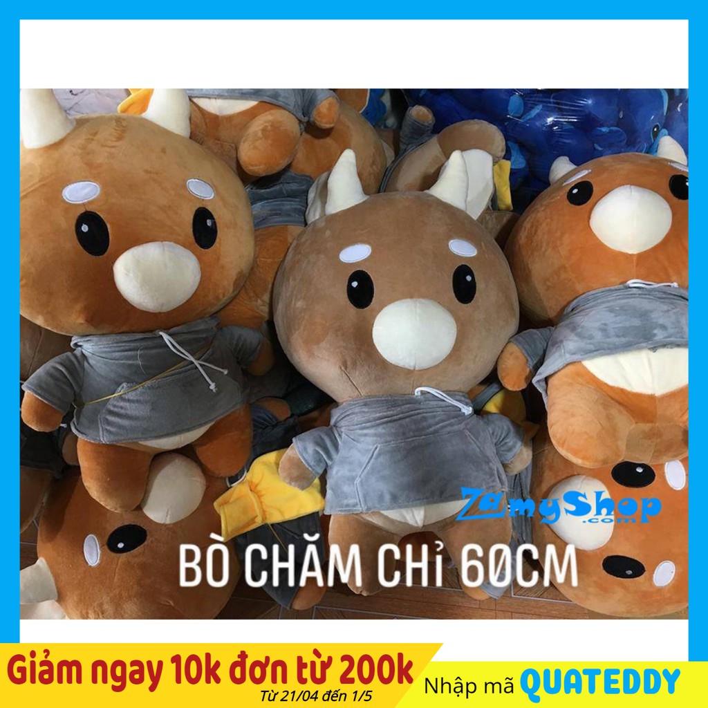 Bò Chăm Chỉ Nhồi Bông - 60 cm