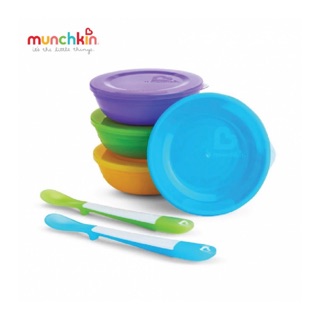 Bộ 4 bát có nắp + 2 thìa Munchkin MK43867