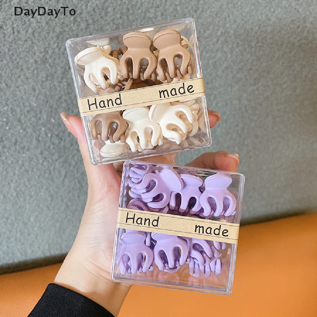 Set 10 Kẹp Tóc Mini Bằng Nhựa Nhám Chống Chảy Xệ Dễ Thương