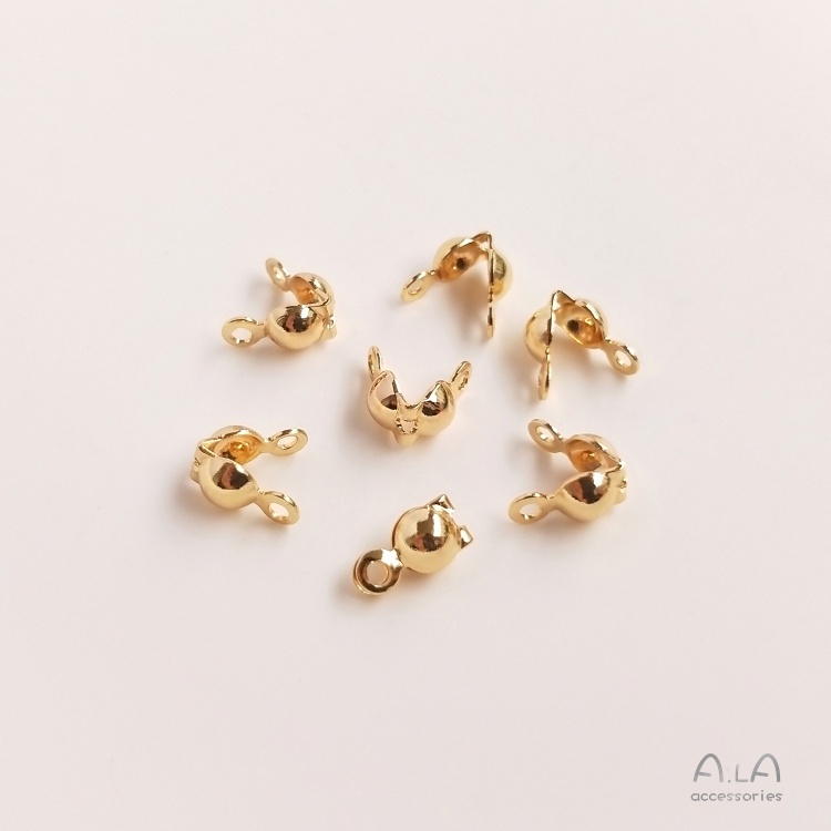Set 10 Khóa Cài Túi Xách / Vòng Tay / Mũ Nồi Bằng Đồng Mạ Vàng 14K diy