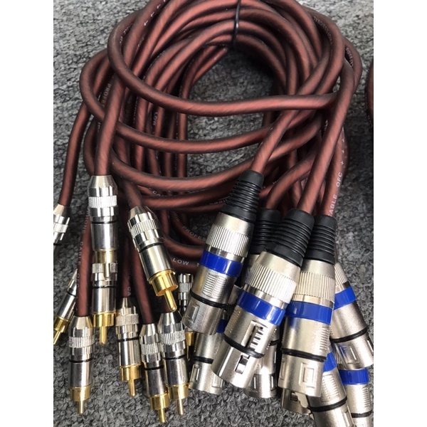 Dây Chuyển Canon Ra AV Cắm Vang Với Amply - Dây Jack Canon ra Hoa Sen Sịn - Giá 1 Sợi