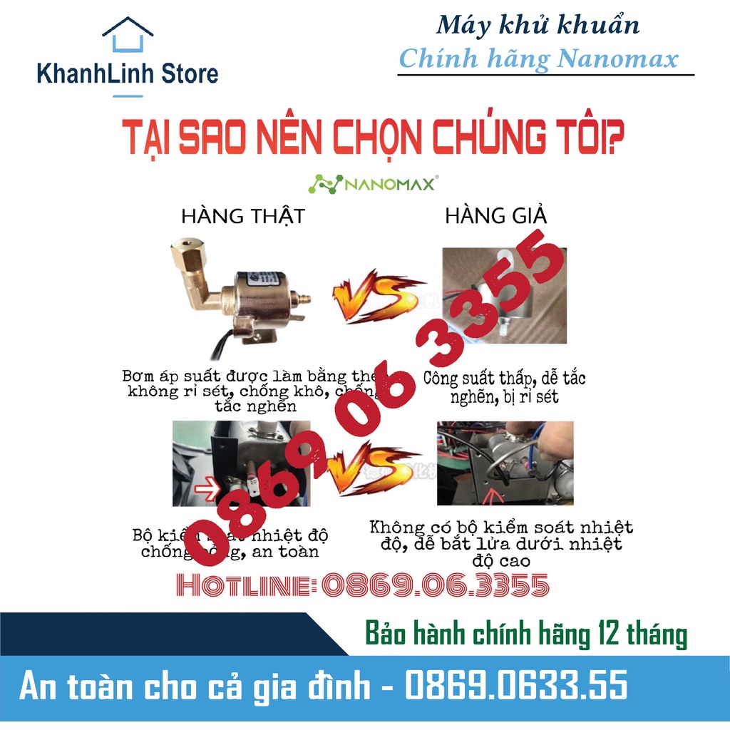 Máy khử khuẩn chính hãng Nanomax🔥Diệt các loại vi khuẩn 99% lây qua bệnh đường hô hấp, khử mùi trong xe hơi.