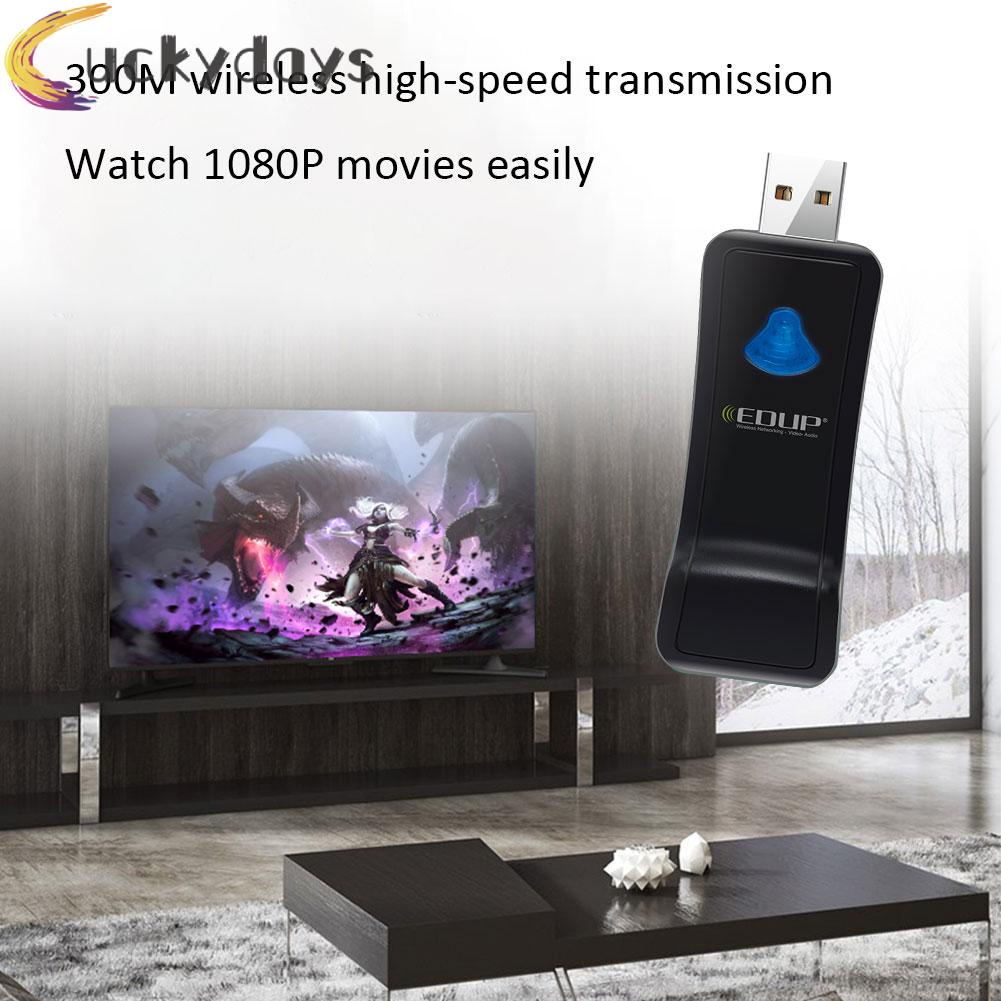 LUCKYDAYS EDUP USB WiFi Wireless Adapter 300Mbps 2.4Ghz TV Network Card LAN Receiver | BigBuy360 - bigbuy360.vn