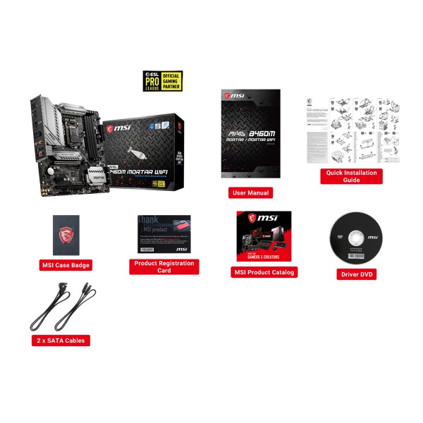 MAINBOARD MSI MAG B460M MORTAR WIFI chính hãng bảo hành 36T