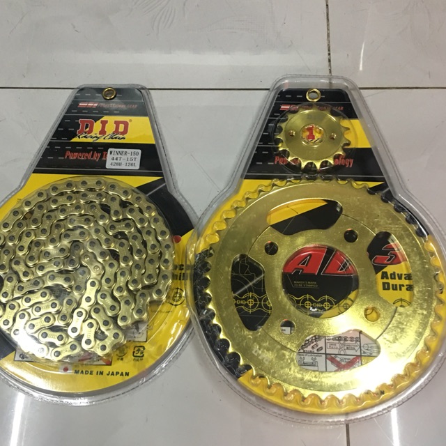Nhông sên dĩa DID vàng Winner