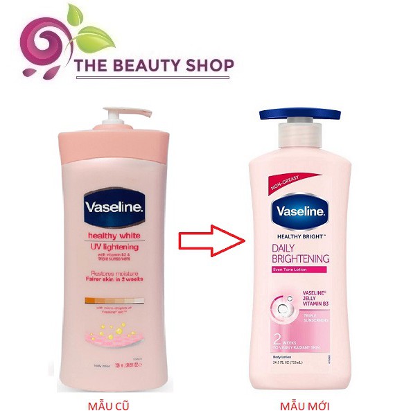 Sữa dưỡng thể Dưỡng Ẩm Trắng Da Vaseline 725ml