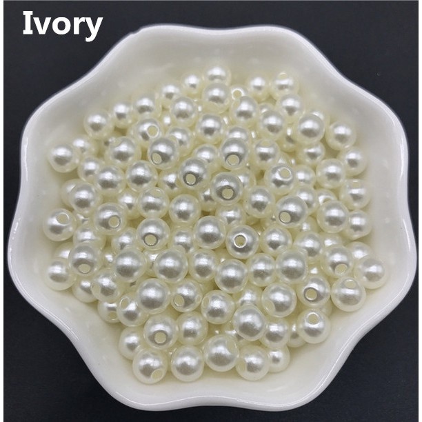Chuỗi hạt ngọc trai giả 3.4.6.8.10.12.14.16.18.20mm tự làm trang sức