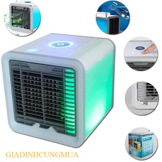 Quạt Đá Điều Hòa Hơi Nước Mini Để Bàn, Quạt Điều Hòa Mini Có Khay Chứa Đá - Quạt Cầm Tay Gấp Gọn Mini-GIADINHCUNGMUA