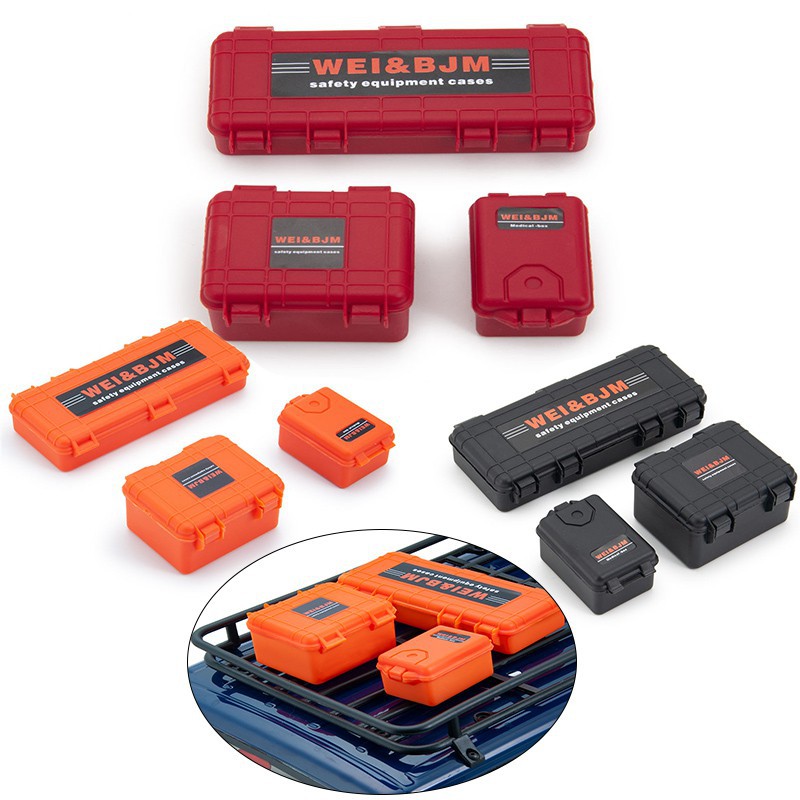 Set 3 Hộp Nhựa Mini Đựng Đồ Dùng Cho Xe Hơi Điều Khiển Từ Xa Traxxas Trx4 Axial Scx10 D90 Tf2 1 / 10